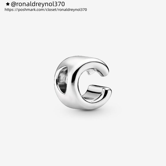 Pandora Letter C Alphabet Charm - Picture 1 of 6